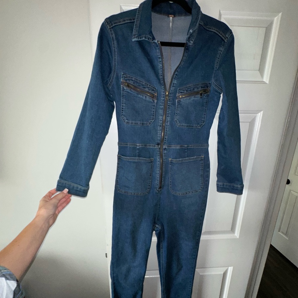 Free People Lennox Medium
Wash Denim Jumpsuit